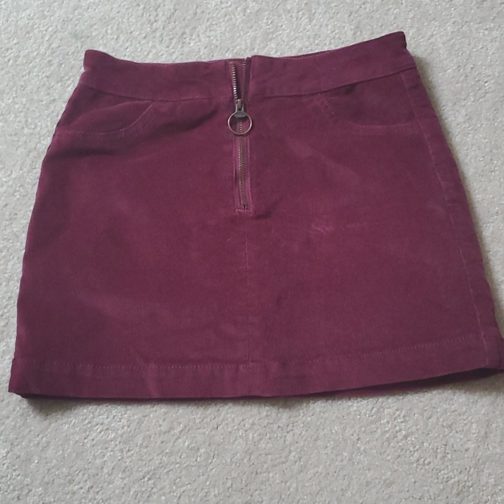 Justice Girls Corduroy skirt Size 10 Maroon